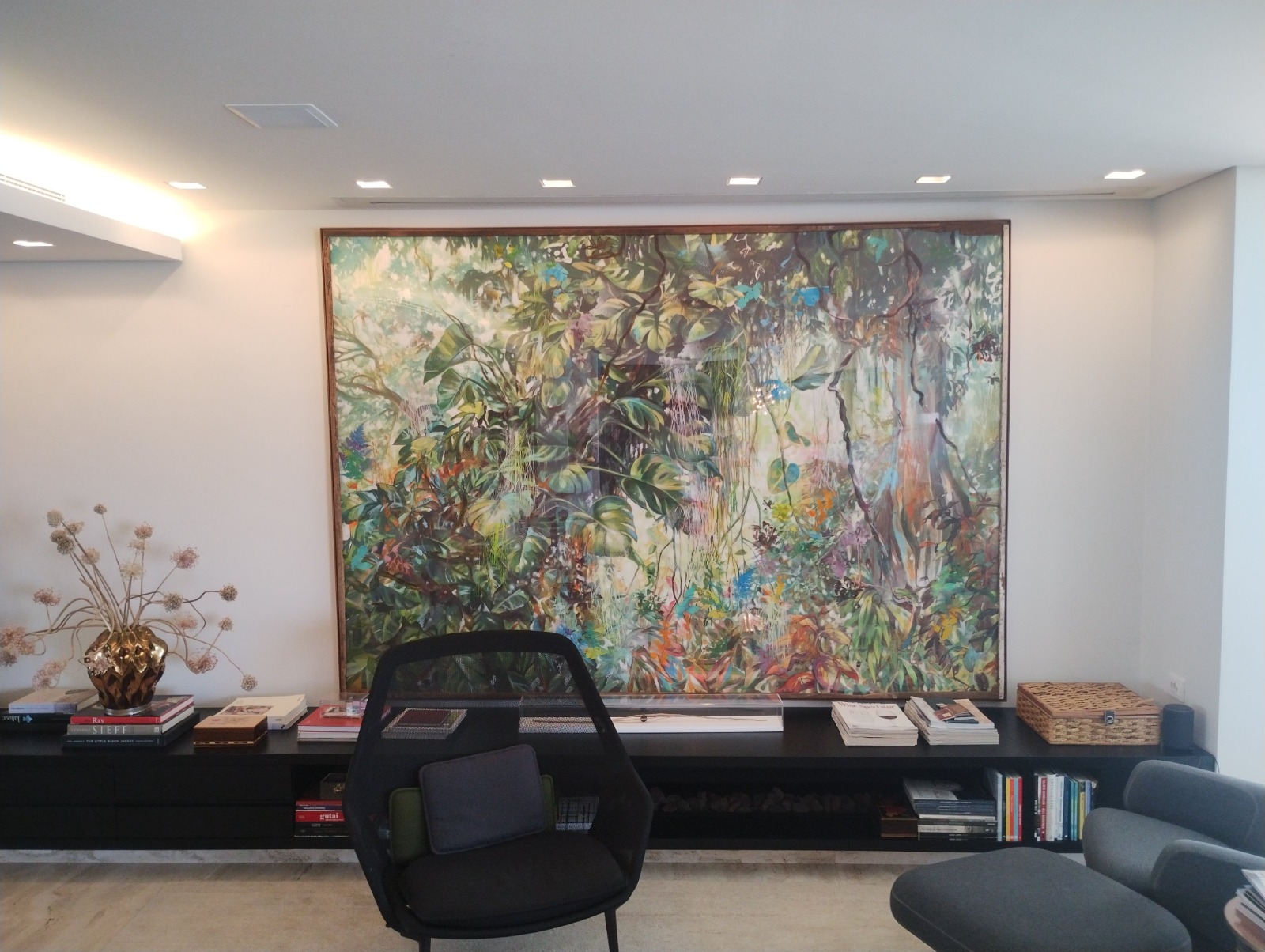 Obra de arte na sala de estar
